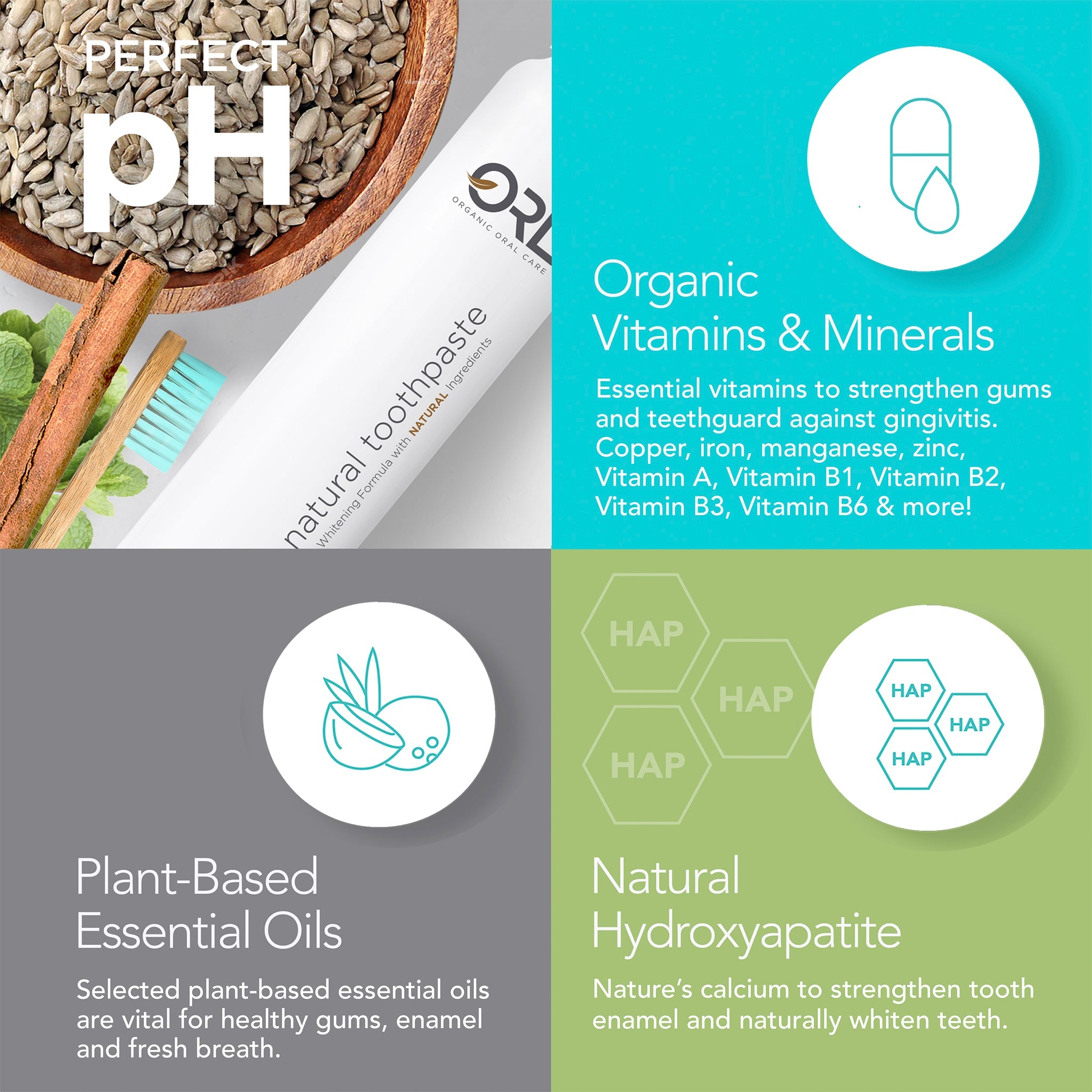Fluoride-Free Organic & Natural Hydroxyapatite Toothpaste