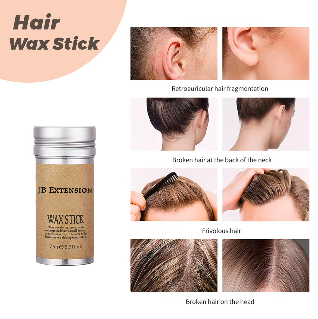 JBextension Hair Wax Stick, Wax Stick for Hair Wigs Fly away Hair Tamer Stick for Smoothing Flyaways & Taming Frizz 1Pcs