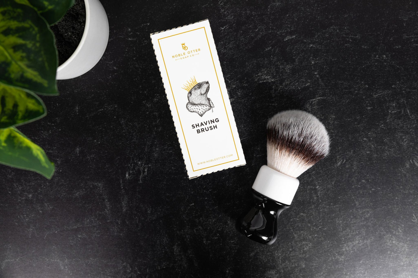 Synthetic Shave Brush - Black/White - 26MM