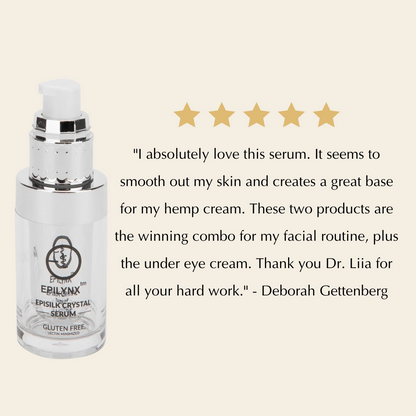 Vegan EpiSilk, Crystal Wrinkle Smoothing Face Serum - Intense Brightening and Firming Wrinkle Fix for Sensitive Skin