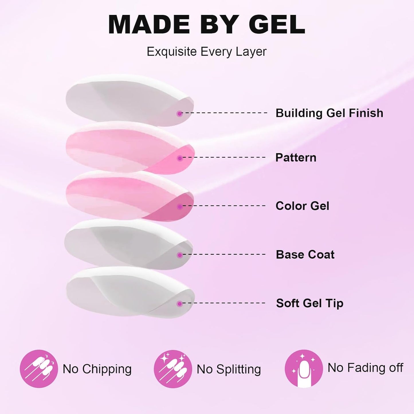 Chrome Edge Square Nails - Press On Nails | Long Lasting & Reusable