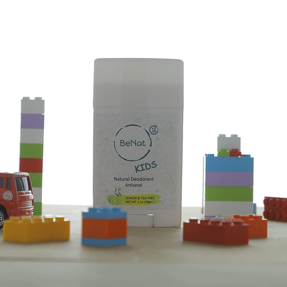 Paquete de 2 desodorantes totalmente naturales para niños y adolescentes