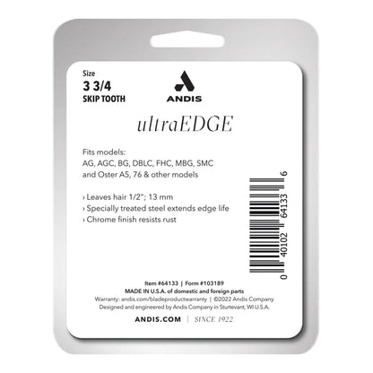 Andis 64133 UltraEdge Detachable Dog Clipper Blade, Skip Tooth 1/2-Inch Cut Length