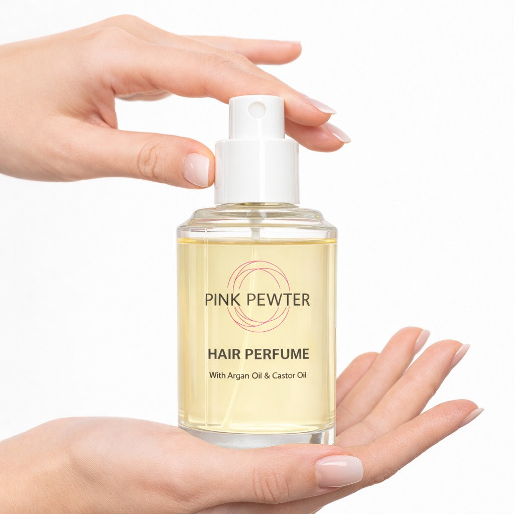 Hair Perfume Spray with Argan & Castor Oil – Long-Lasting Fragrance for Fresh, Shiny Hair – Lightweight, Non-Greasy Hair Mist – 3.4 fl oz (Honeysuckle)