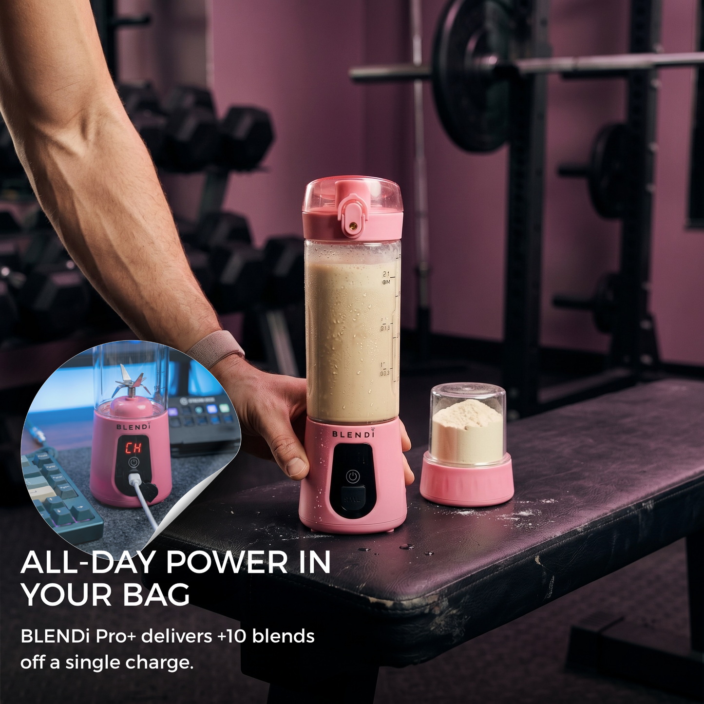 Pro+ Ice Crushing Portable Blender (17oz)