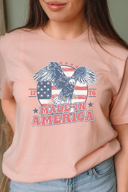 Retro Made In American 1776 Eagle Graphic Tee