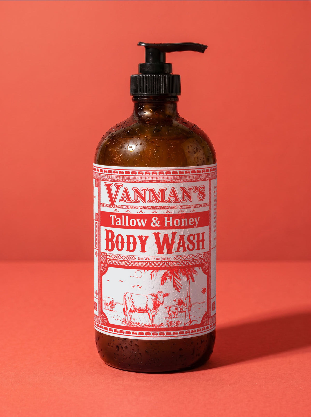 *New* VanMan's Tallow & Honey Body Wash - 16 oz