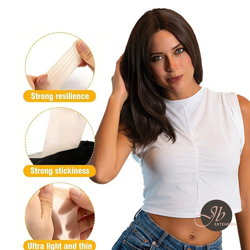 JBextension Silicone Scar Sheets for Lace Wigs, 2 Piece Wig Adhesive Straps, Invisible Hair Tape for Women&Men, Strong Resilience, Strong Stickiness,Ultra Light and Thin Hair Salon Supplies for Daily Use