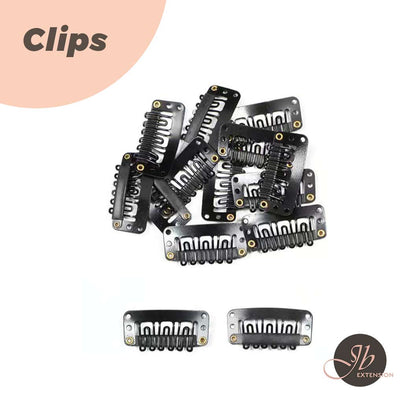 JBextension 10 PCS 6-Teeth U-Shape Snap Clips for Hair Extensions - 3.3cm/1.3inch 10 PCS