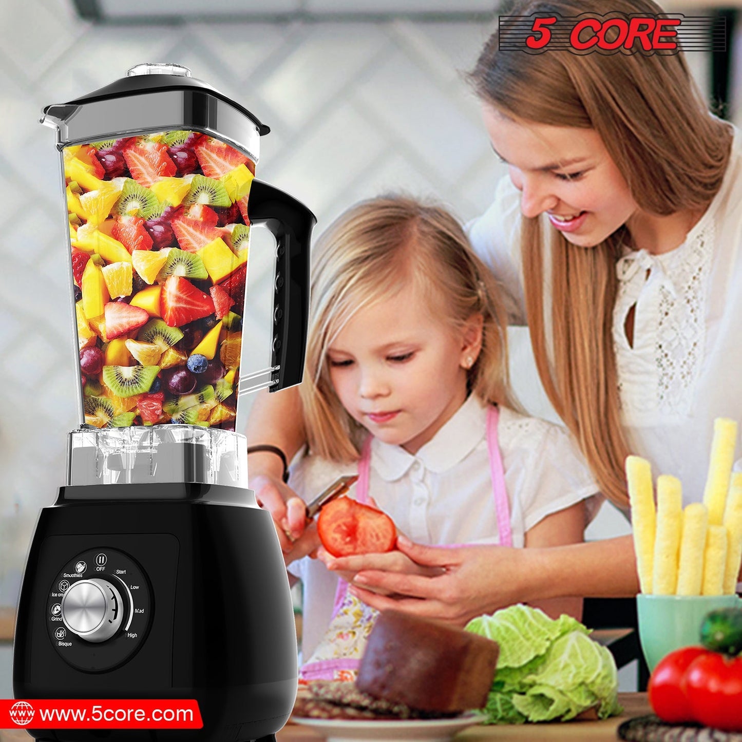 5Core Juicer Blender Machines 2000W  High-Speed Countertop Kitvhen