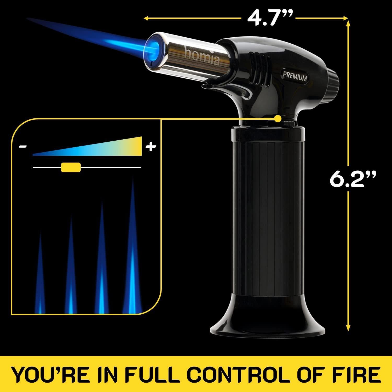 Butane Torch  Refillable Kitchen Torch Lighter Adjustable Flame