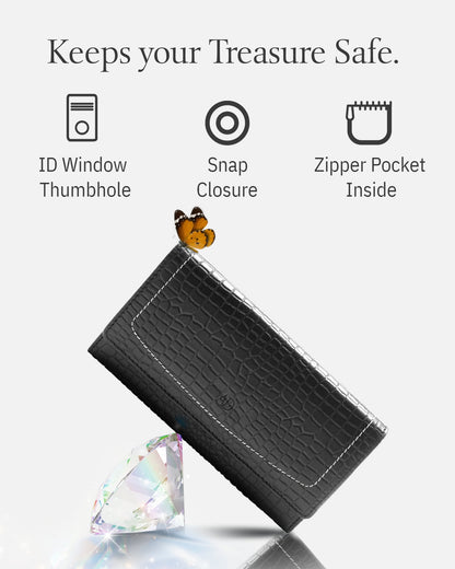 Portefeuille accordéon à bandoulière