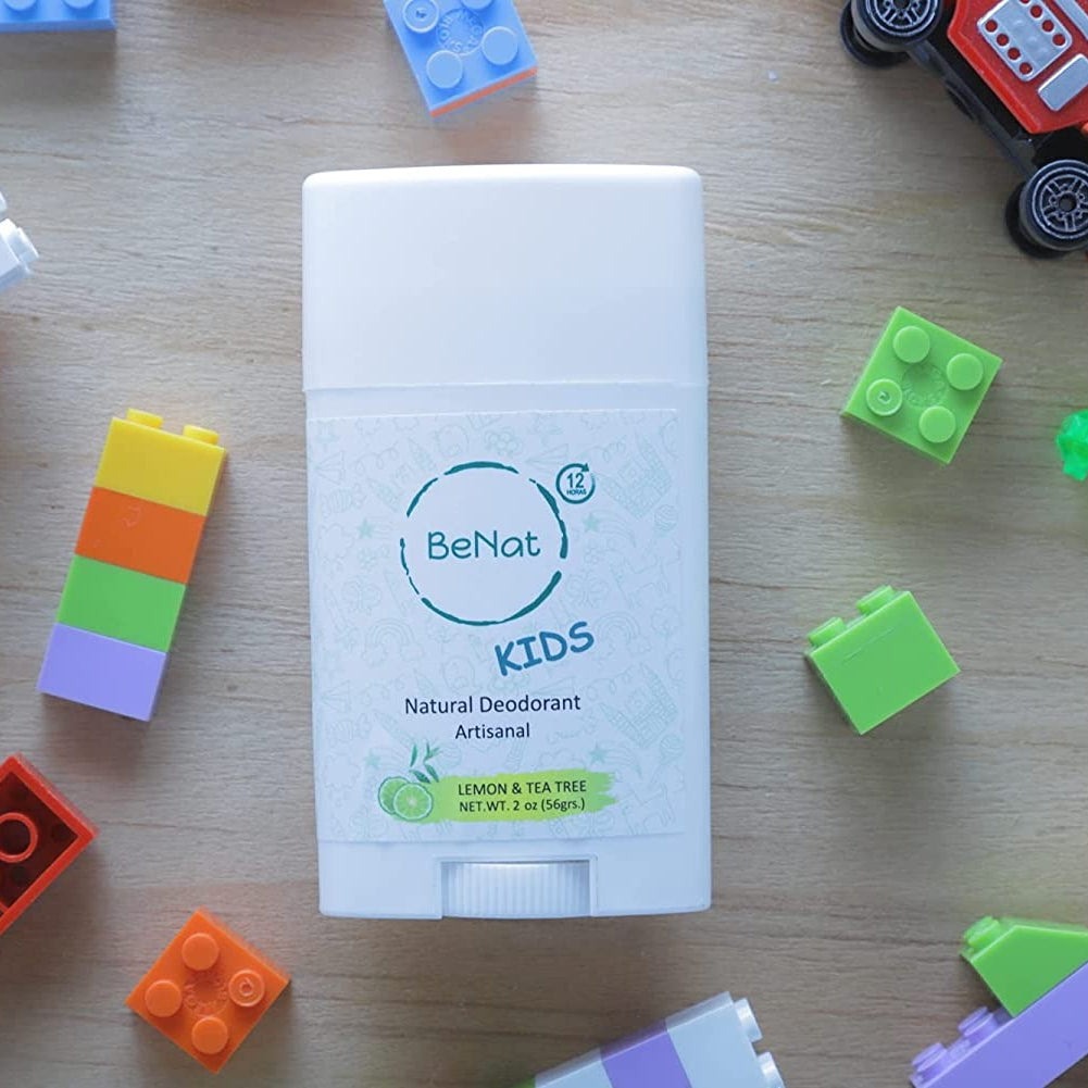 Paquete de 2 desodorantes totalmente naturales para niños y adolescentes