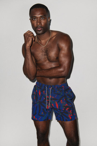 Tulum Volley Swim Trunk Navy Palm