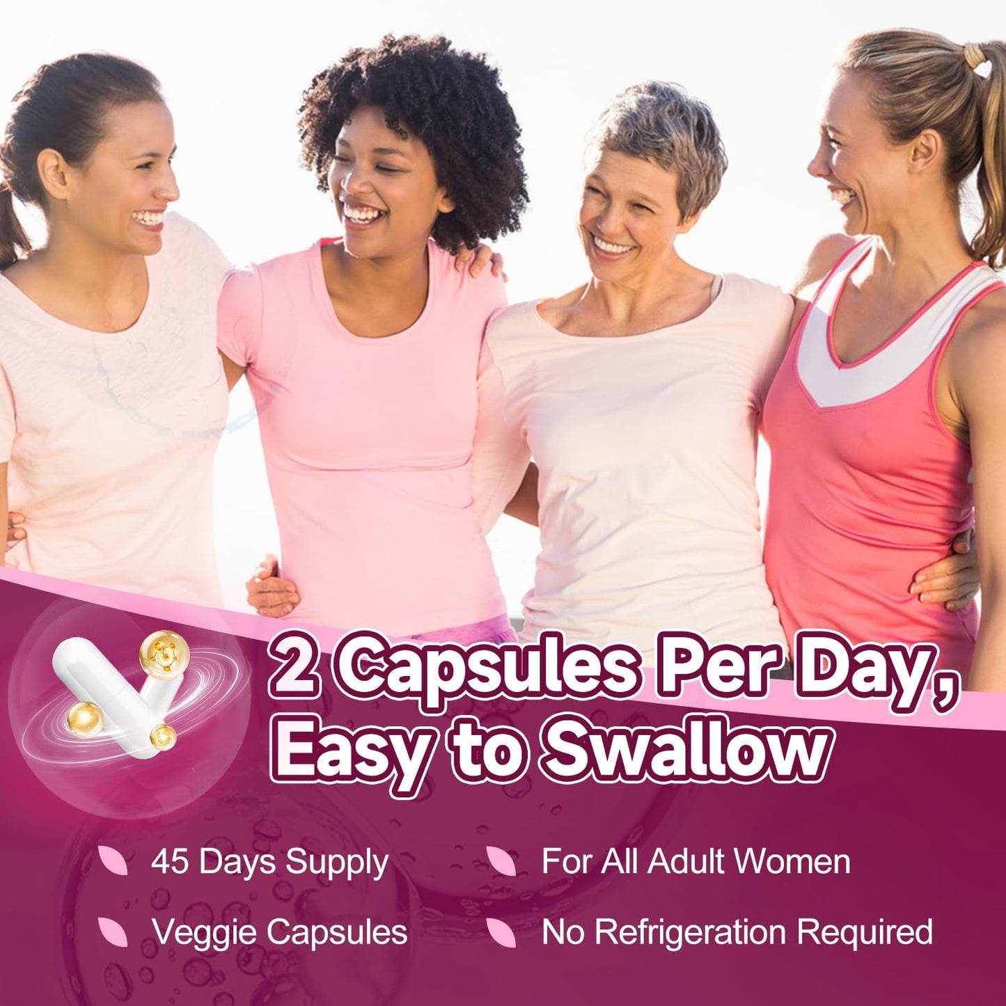 Women’s Urinary Health Probiotics, 60 Billion Probiotics, 90 Veggie Capsules