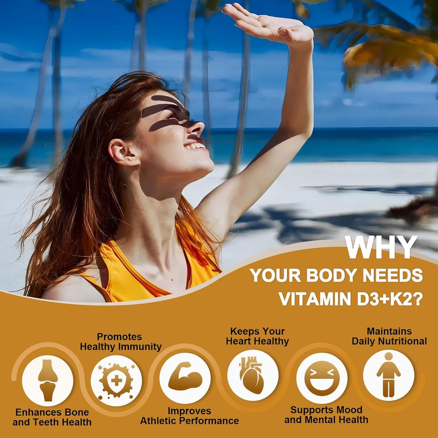 4-in-1 Vitamin D3 + K2, 120 Capsules