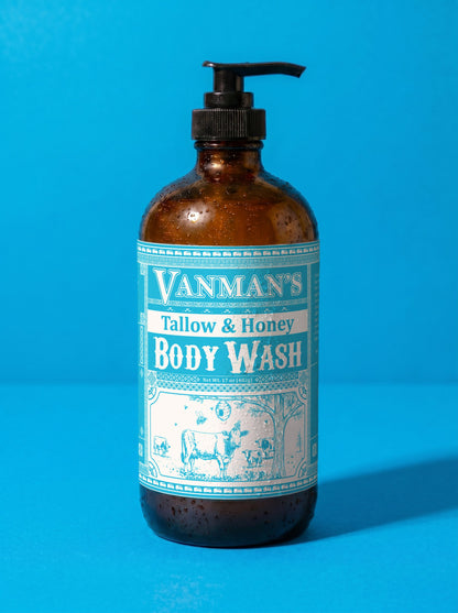 *New* VanMan's Tallow & Honey Body Wash - 16 oz