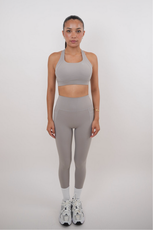 Leggings de mantequilla de secado rápido color gris escarchado I Am Glowing