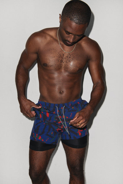 Tulum Volley Swim Trunk Navy Palm