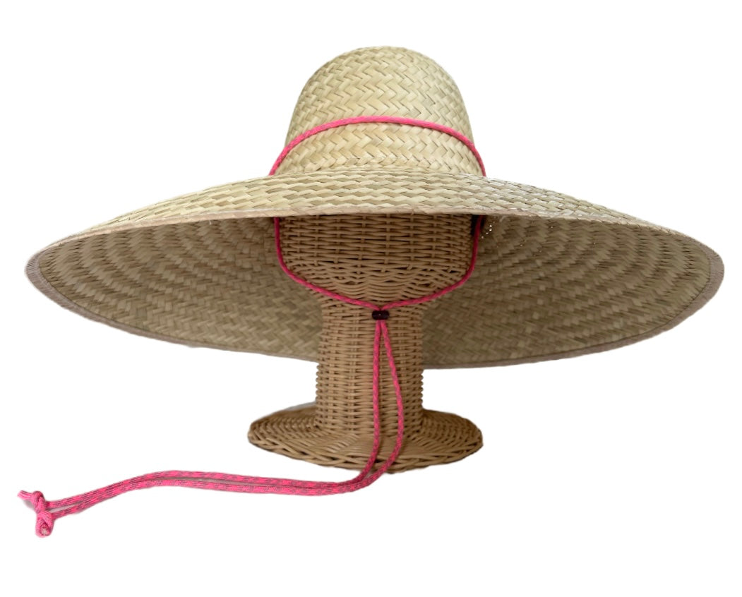 Geranium Sun Hat - Pink Paracord Lanyard with Amethyst Toggle