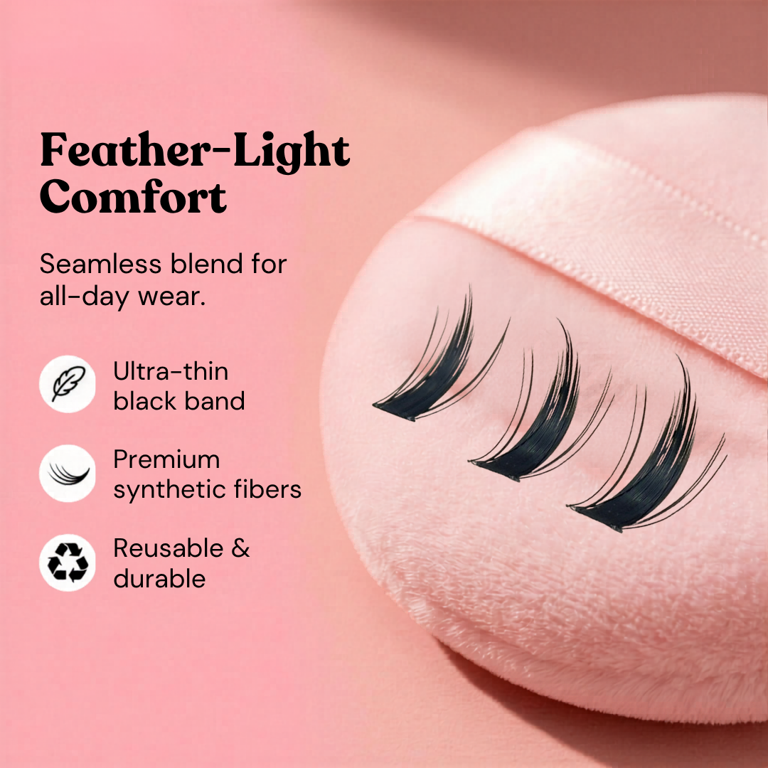 70PCs Bunny Ear Lashes