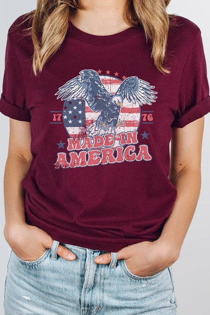 Retro Made In American 1776 Eagle Graphic Tee