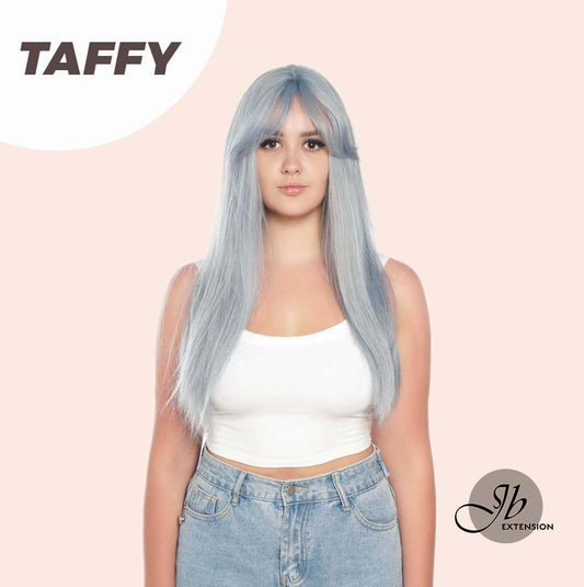 JBEXTENSION 26 Inches Blue Straight Wig With Bangs TAFFY