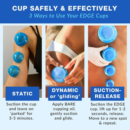 EDGE™ Pro Cupping Set Blue, 8 Cups