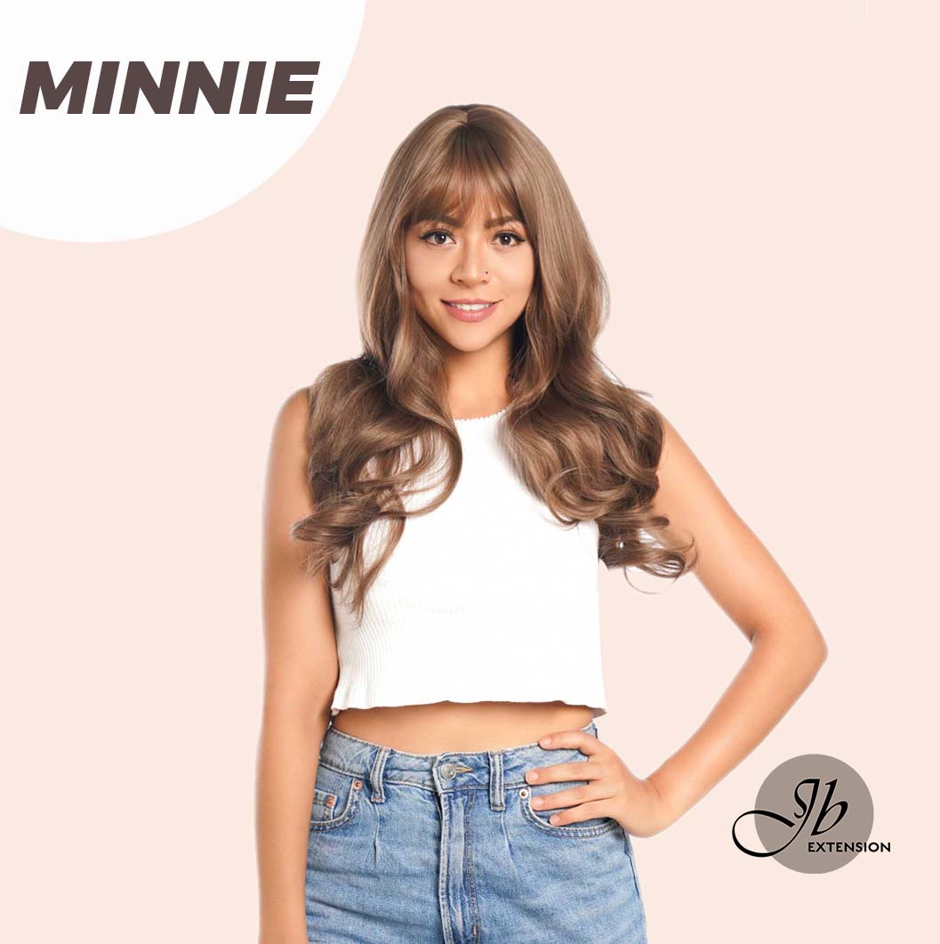 JBEXTENSION 22 Inches Brown Curly Wig With Bangs MINNIE