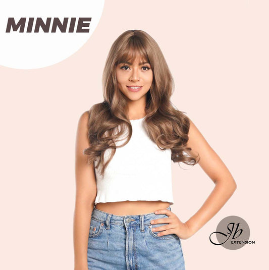 JBEXTENSION 22 Inches Brown Curly Wig With Bangs MINNIE