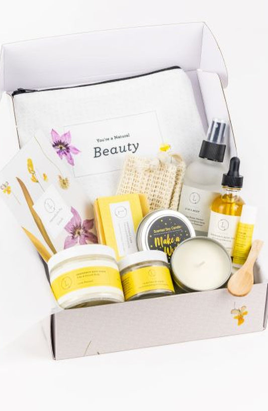 Citrus Care Package, Handmade Natural Bath and Body Gift Box, Thank You Gift,Mother's day Gift box, Holiday spa box