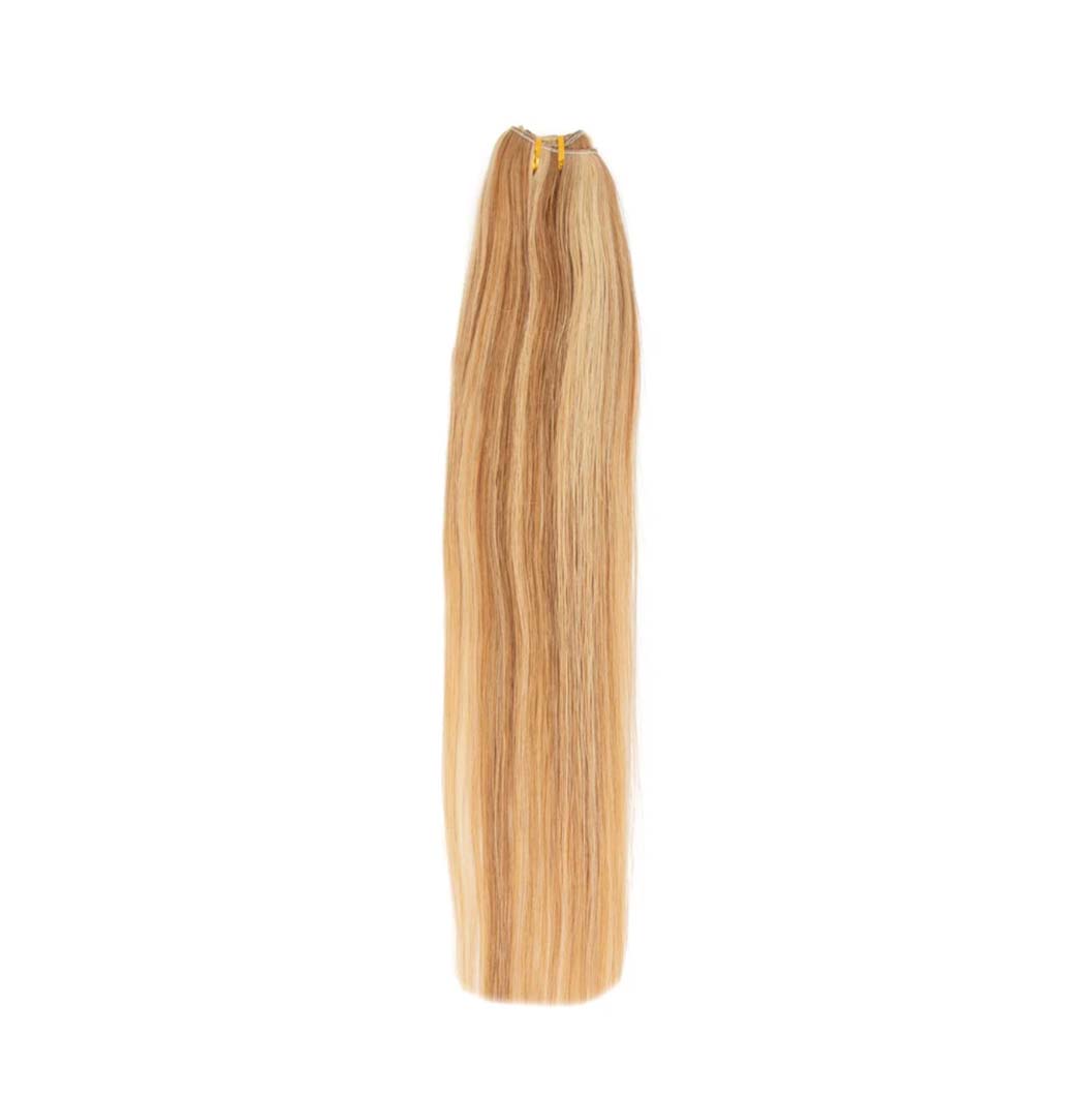 JBextension Weft Hair Extensions Human Hair 20 inch 100g Sew in Hair Extensions Real Human Hair Natural Hand Tied Sew in Extensions for Women Doublde Weft Long Straight