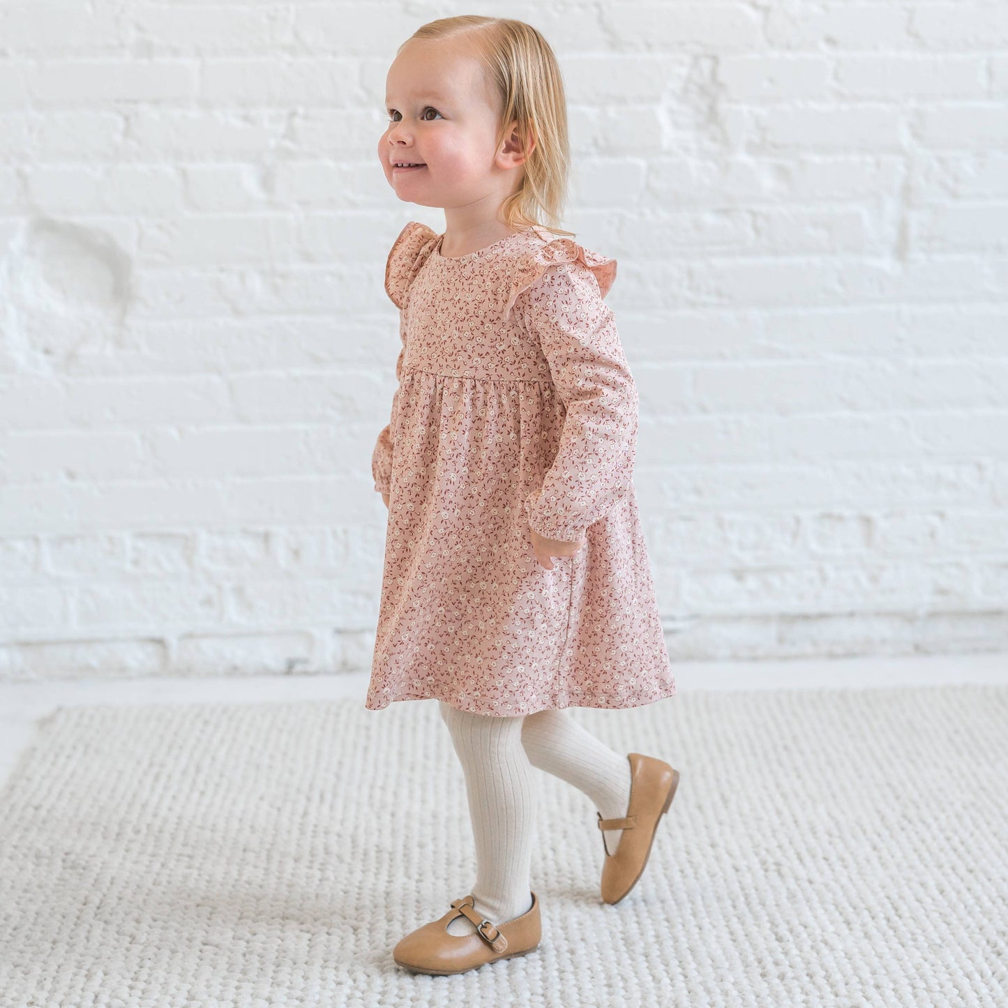 Colored Organics - Mika Ruffle Long Sleeve Dress