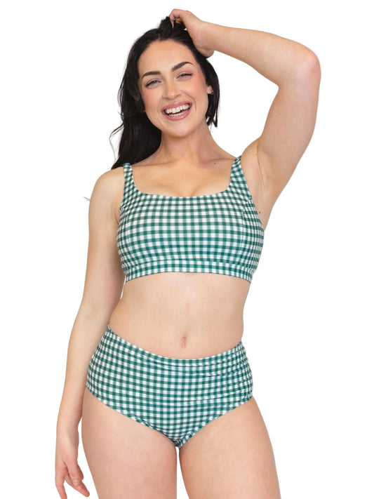 Juniper Gingham Scoop Bralette