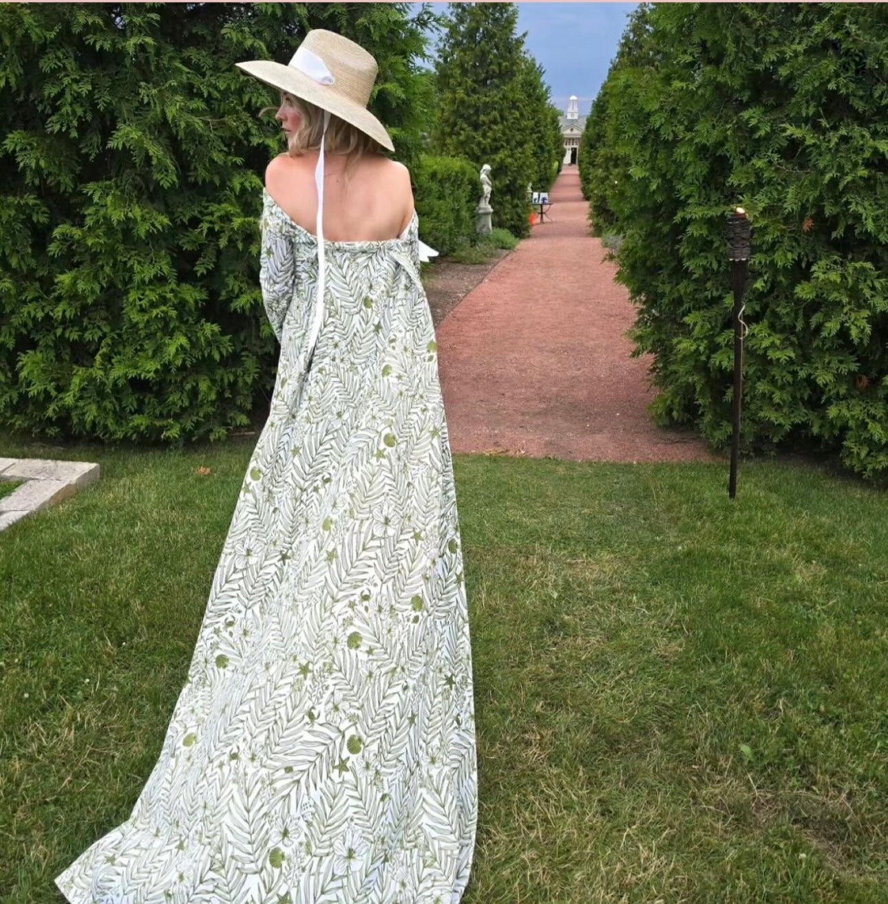 Hollyhock Sun Hat - French Blue Long Grosgrain Ribbon