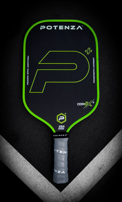P+ PowerSpin Carbon COREx3 (Neon Green, Elongated Face)