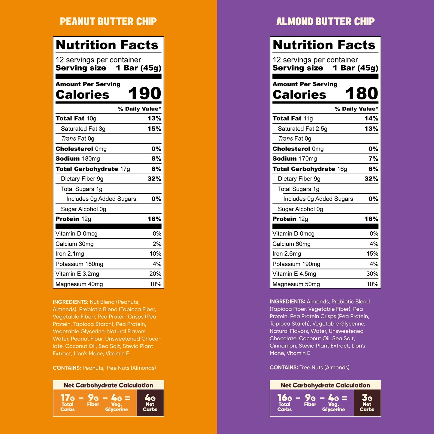 Almond Butter Chip & Peanut Butter Chip (24 Bars)