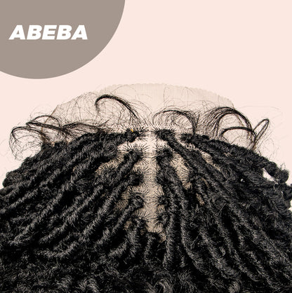 JBEXTENSION 35 Inches Full Double Lace Front Knotless Braided Wigs for Women Locs Braid Wig With Baby Hair Synthetic Lace Frontal Braid Wigs ABEBA