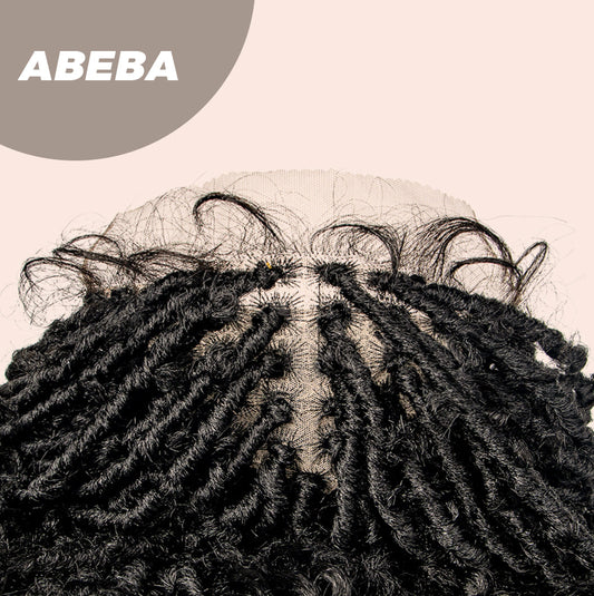 JBEXTENSION 35 Inches Full Double Lace Front Knotless Braided Wigs for Women Locs Braid Wig With Baby Hair Synthetic Lace Frontal Braid Wigs ABEBA
