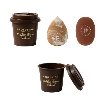 Coffee Bean Blend Blending Sponge & Case Set