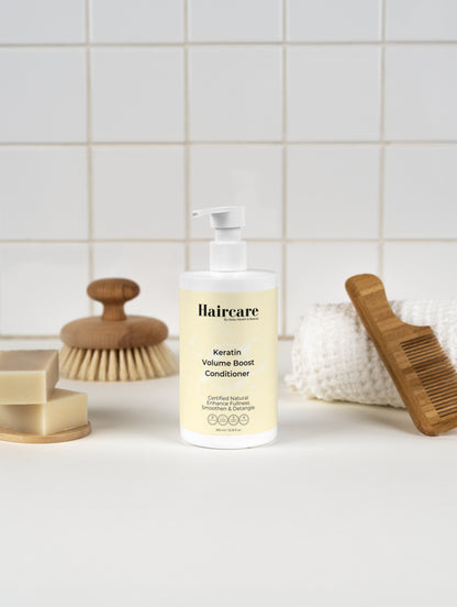 Keratin Volume Boost Conditioner with chanterelle extract & vitamin E — smoothing, detangling, frizz control