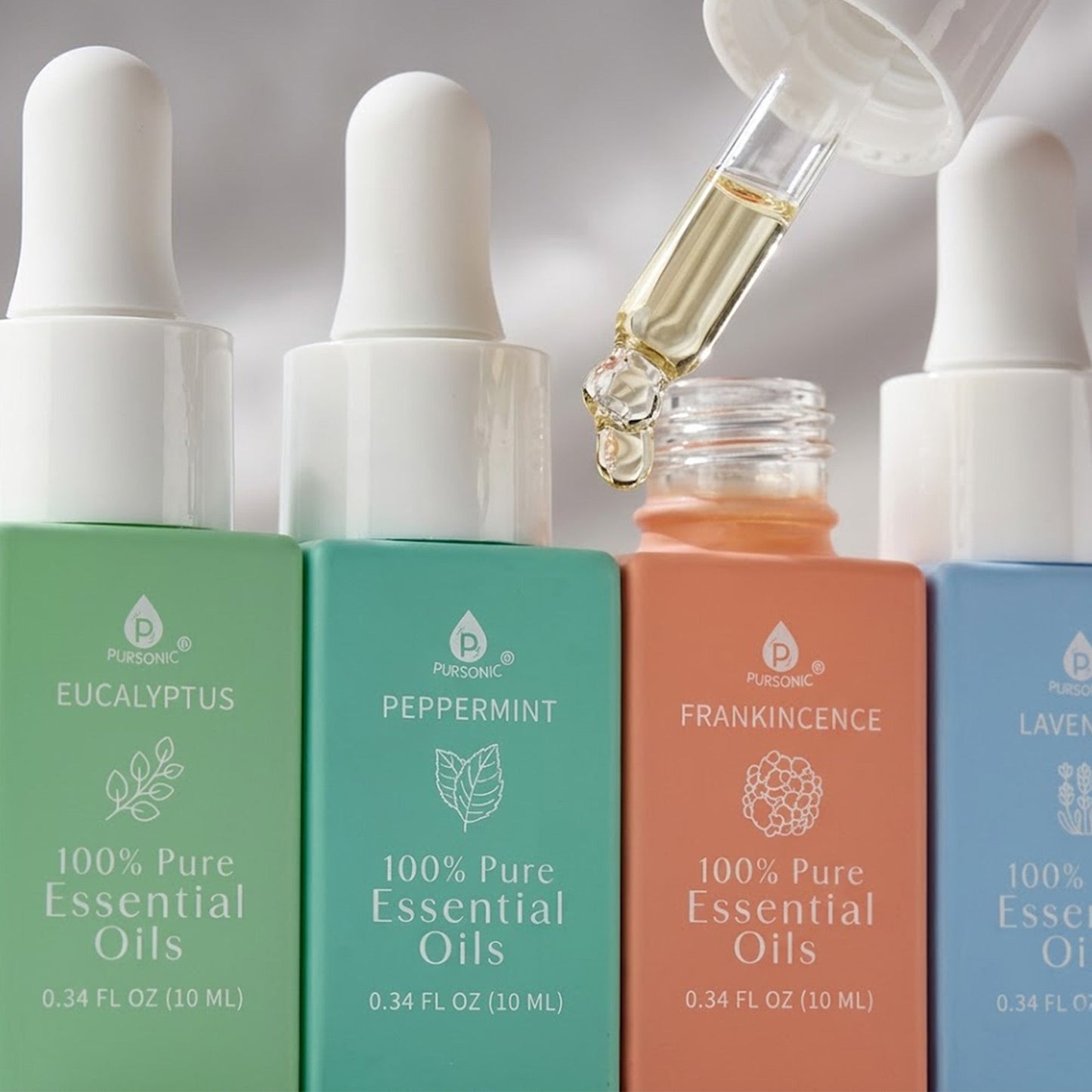 100% Pure Natural Essence Essential Oils – Nature’s Healing Power with Eucalyptus, Frankincense, Lavender, and Peppermint