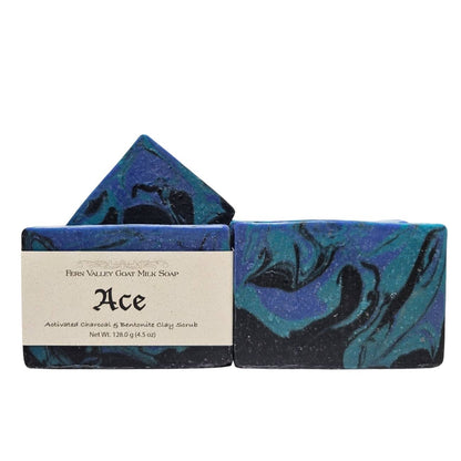 Jabón natural de leche de cabra | Jabón exfoliante | Ace - Jabón para hombres