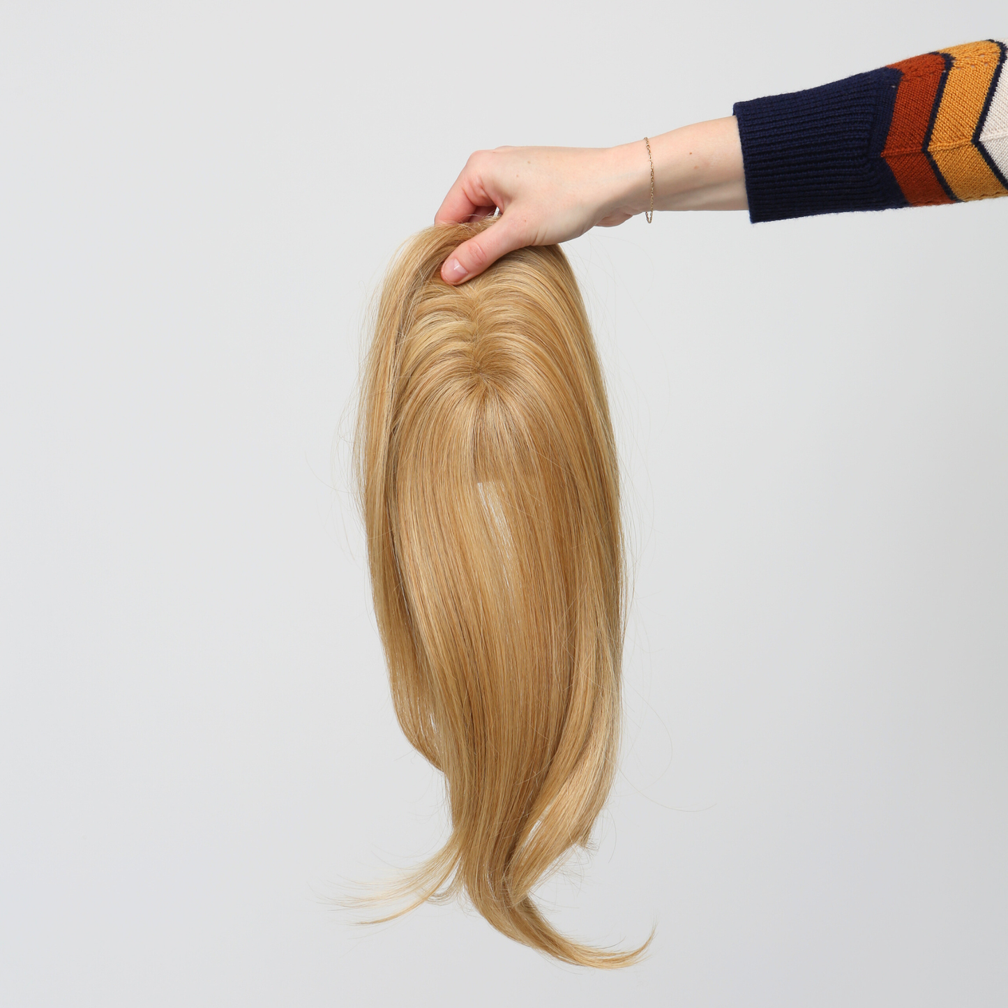 Clio 14 S | Hand-Tied Synthetic Hair Topper (Heat-Friendly)