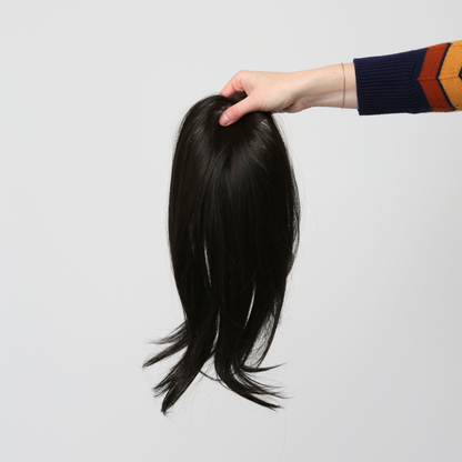 Clio 14 S | Hand-Tied Synthetic Hair Topper (Heat-Friendly)