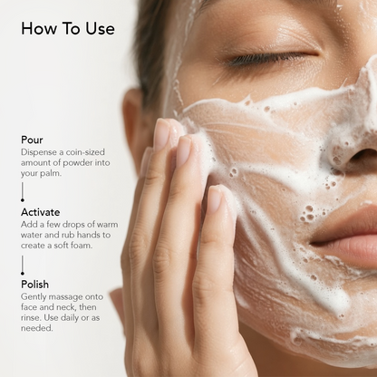 Poudre nettoyante CLM Skindeep Purity pour le visage et le cou