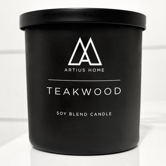 Soy Blend Wood Wick Candle - Teakwood