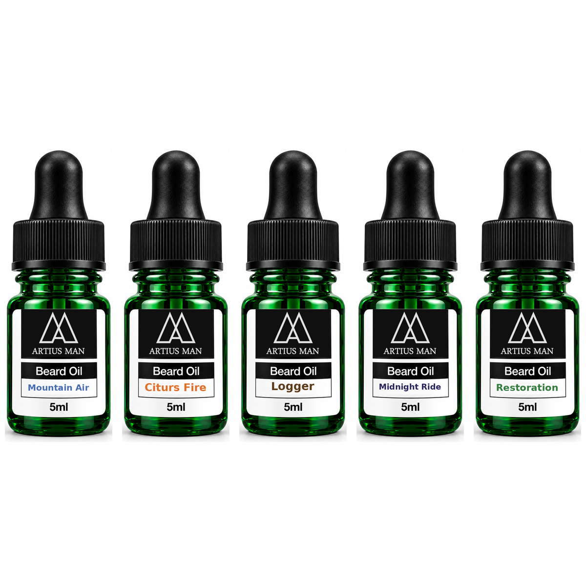 Paquete de muestra de aceite para barba - 5 unidades