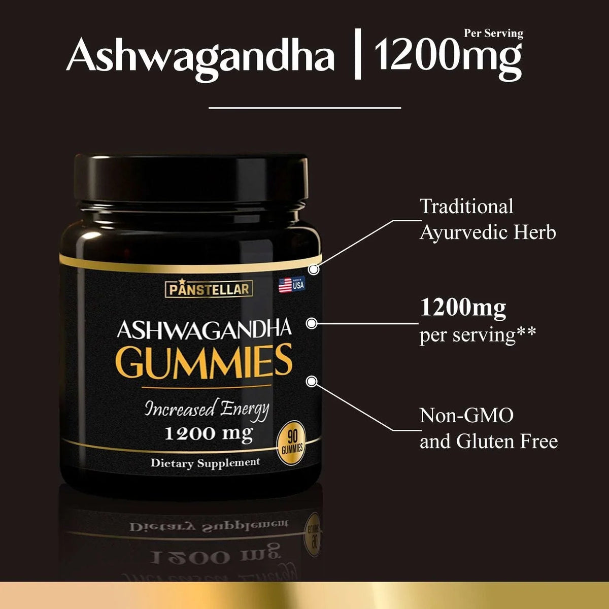 Ashwagandha Gummies 1200mg | 3 Months Supply