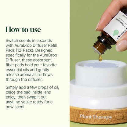 Auradrop Diffuser Refill Pads 12-Pack